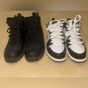 Kids Nike Bundle Manoa Boots/Jordan 1 Mid Size 13C Used Good Condition No Box
